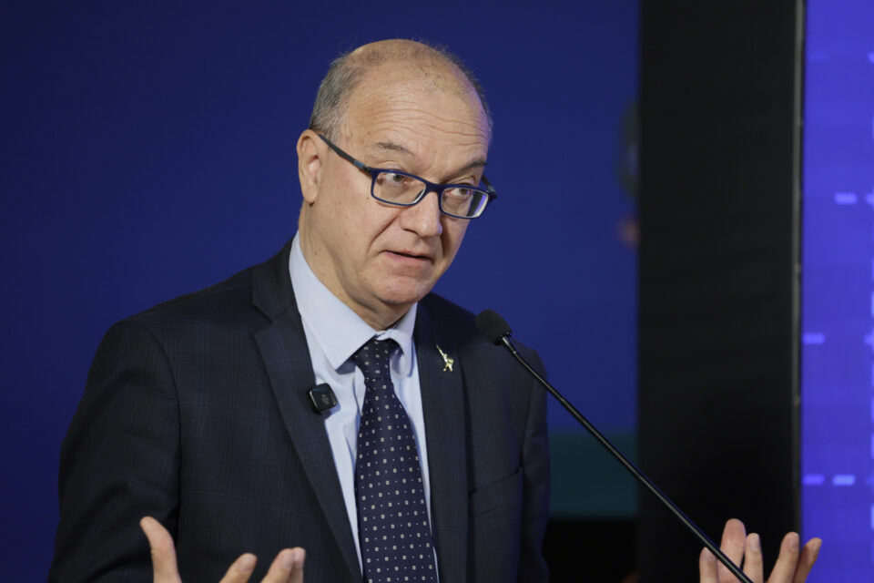 Il Ministro dell'Istruzione e del Merito Giuseppe Valditara presenta l'iniziativa :La Scuola ferma i bulli . Esempi di buone pratiche educative (foto di Cecilia Fabiano/ LaPresse)
